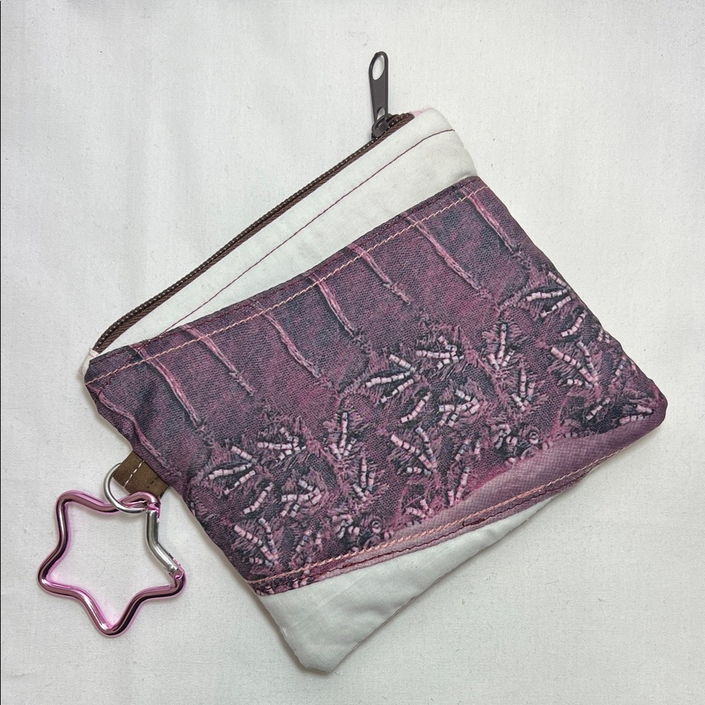 Handmade Purple and White Clutch